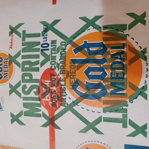 Vintage 1950s General Mills 10# flower bag Gold Medal - Picture 3 of 8